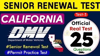 DMV Senior Renewal Test 2024 California  California DMV Senior Written Test californiadmvtest [upl. by Corbet]