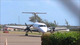 Plane Spotting in Grand Turk March 2016 InterCaribbean Airways  Caicos Express amp DC3 TurboProp [upl. by Enoitna]