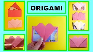 DIY Origami Herz  Briefumschlag falten Geschenk zum Muttertag Paper Heart Envelope [upl. by Editha]