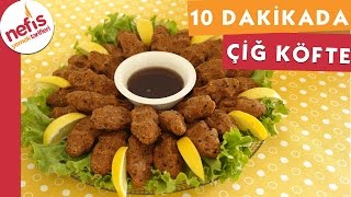 10 Dakikada Etsiz Çiğ Köfte Tarifi  Nefis Yemek Tarifleri [upl. by Ailatan]