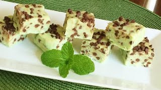 Mint Chocolate Chip Fudge Video Recipe  St Patricks Day Recipe by Bhavna [upl. by Terraj736]