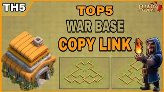 Town Hall 5 War Base Copy Link 2024 TH5 War Base With Link Top 5 Base Clash of Clans [upl. by Arriaet]