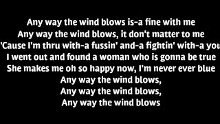 Frank Zappa  Anyway the wind blows LYRICS [upl. by Nnaitak]