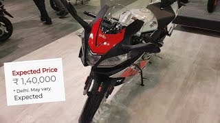 Upcoming Aprilia RS 150 In India at Auto Expo 2018 Walkaround Full Specifications  Best 150cc Bike [upl. by Sreip]