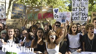 How the climate strike travelled around the world [upl. by Pettiford]