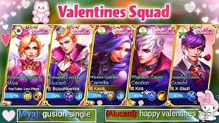 VALENTINES SQUAD💖CECI X CARMI ALU X MIYA GUSION💗MLBB COUPLES😍≧◡≦ EP 12🌸 [upl. by Stesha685]