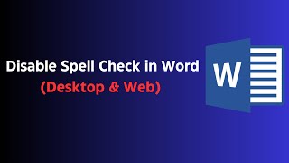 Disable Spell Check in Word Desktop amp Web [upl. by Gainor]