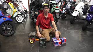 Lithium Battery Options amp Installation for Vespa Scooters [upl. by Dnomad]