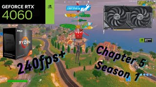 RTX 4060  R7 5800X  Fortnite CHAPTER 5 RANKED  Performance mode FPS TEST [upl. by Ardnuhsed440]