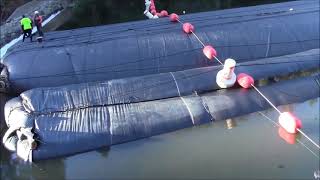 What is a Water Filled Cofferdam AquaDam  Water Controlling Water [upl. by Epuladaug37]