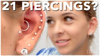 21 Piercings In ONE DAY INSANE [upl. by Narik]