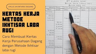 Cara Membuat Kertas Kerja dengan Metode Ikhtisar laba rugi pada Perusahaan Dagang [upl. by Annayrb]