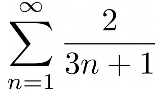 Integral Test for Infinite Series Example with SUM23n  1 [upl. by Khan]