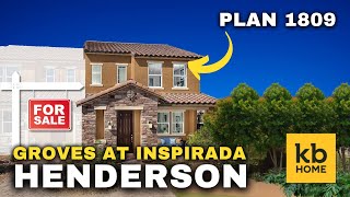 New Construction Tour  KB Townhomes in Inspirada Henderson NEVADA  Plan 1809 [upl. by Ainocal179]