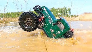 Deep Muddy Mayhem RC Cars Push Limits with Hill Climbs and River Escapades [upl. by Oruntha]