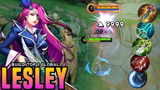 LESLEY NEW 1 HIT BUILD IS HERE💥 MUST TRY Build Top Global Lesley 2024 Gameplay  Mlbb [upl. by Cuthbertson]