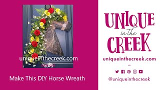 DIY Horse Head Floral Door Hanger Wreath on UITC Horse Board [upl. by Hoffarth]