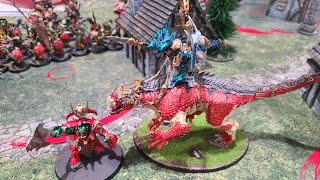 AoS Battle Report Seraphon vs Ironjawz [upl. by Undry]