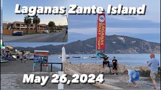 LAGANAS ZANTE  May 262024  SUMMER 2024  Laganas Beach  Beautiful Night [upl. by Baese791]