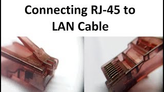 LAN cable CRIMPING LAN cable wire connections with color code [upl. by Eerac616]