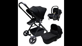 BP168 two way baby prams 3 in 1 stroller Reversible Stroller can rear facing and front facing [upl. by Payton104]