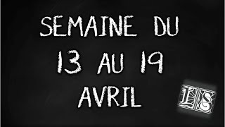 Calendrier de la chaîne  13 au 19 avril [upl. by Armalda718]