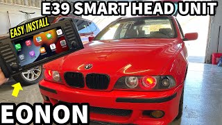 EONON head unit for E39 BMW  Android 13 DIY touch screen upgrade install  backup camera [upl. by Aynotel]