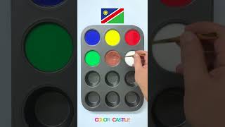 What color will mixed flags makeSatisfying Color Mixingcolormixing paintmixing colors short [upl. by Alleunamme]