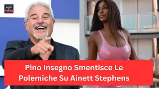 Pino Insegno smentisce le polemiche su Ainett Stephens lintervista le scuse e la verità nascostaquot [upl. by Ahsiemaj]