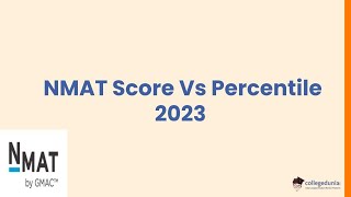 NMAT Score Vs Percentile 2023 [upl. by Rizzo]