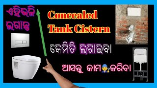 Jaguar Concealed Cistern👈ଟାଙ୍କି କେମିତି ଲଗାଇବା  How To Installation Concealed Tank Cistern Plumbing [upl. by Cirdahc896]