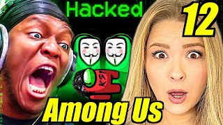 Sidemen AMONG US THEO GETS HACKED REACTION [upl. by Aterg]