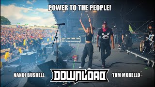 Tom Morello and Nandi Bushell  Download Festival  POWER TO THE PEOPLE [upl. by Atekihs]