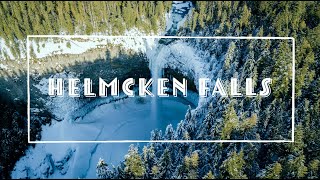 Helmcken Falls in Winter  Canada  4K DJI Inspire 2  Wells Gray Waterfall [upl. by Ellegna]