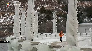 El embalse de Navacerrada espectacular en invierno [upl. by Eahsel]