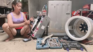 Genius girl Restore and repair Aqua Inverter 10 kg washing machine  Error FC1 [upl. by Ydur]