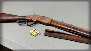 Restoring Iconic Winchester 1873 lever action rifle with test fire restoration iconic [upl. by Alekram]