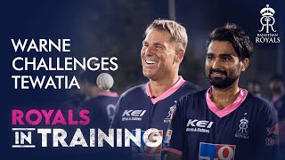 Hit the Ball Challenge  Shane Warne vs Rahul Tewatia [upl. by Katee]