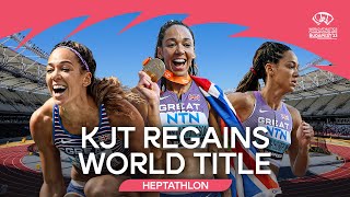 JohnsonThompson wins another heptathlon 🥇  World Athletics Championships Budapest 23 [upl. by Ifok]