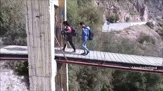 Mendoza desde Arriba El Puente colgante de Cacheuta Agosto 2017 Mendoza Argentina [upl. by Ydnor]