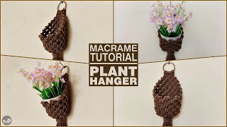 DIY Macrame Plant Hanger  Macrame Pods  Macrame Pot Hanger Tutorial [upl. by Aiker]