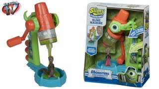 Monsters University Slimy Figurines Slime Machine Playset Toy Review TPF Toys [upl. by Siegel]