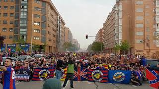 Corteo Boixos Nois final Copa del Rey 2018 [upl. by Damiani613]