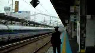 500 series Shinkansen passes Himeji [upl. by Adelheid]