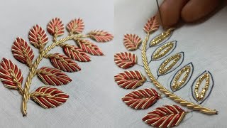 zardosi work for beginners  Zardosi work tutorial  aariembroidery20 aariwork [upl. by Viscardi]