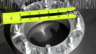 HOW TO MEASURE 8 LUG WHEEL BOLT PATTERN [upl. by Attikin876]