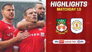 HIGHLIGHTS  Wrexham AFC vs Crewe Alexandra [upl. by Nylrac]