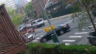 Driver blindly hits UTurn Alternate side parking Fail2 Brooklyn nyc drivingfails payattention [upl. by Phelan]