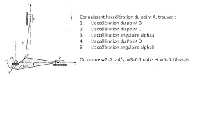 Analyse daccélérations dun mécanisme à 6 barres comportant deux glissières [upl. by Groscr]