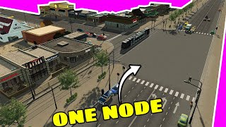 How To Make Single Node Tram Intersections In Cities Skylines [upl. by Amory]